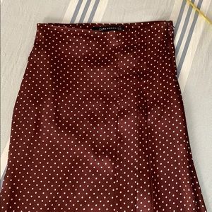 Zara Polka Dot Midi Skirt
